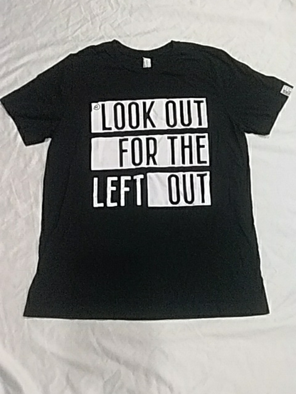 Black Graphic Tee - Look Out For The Left Out